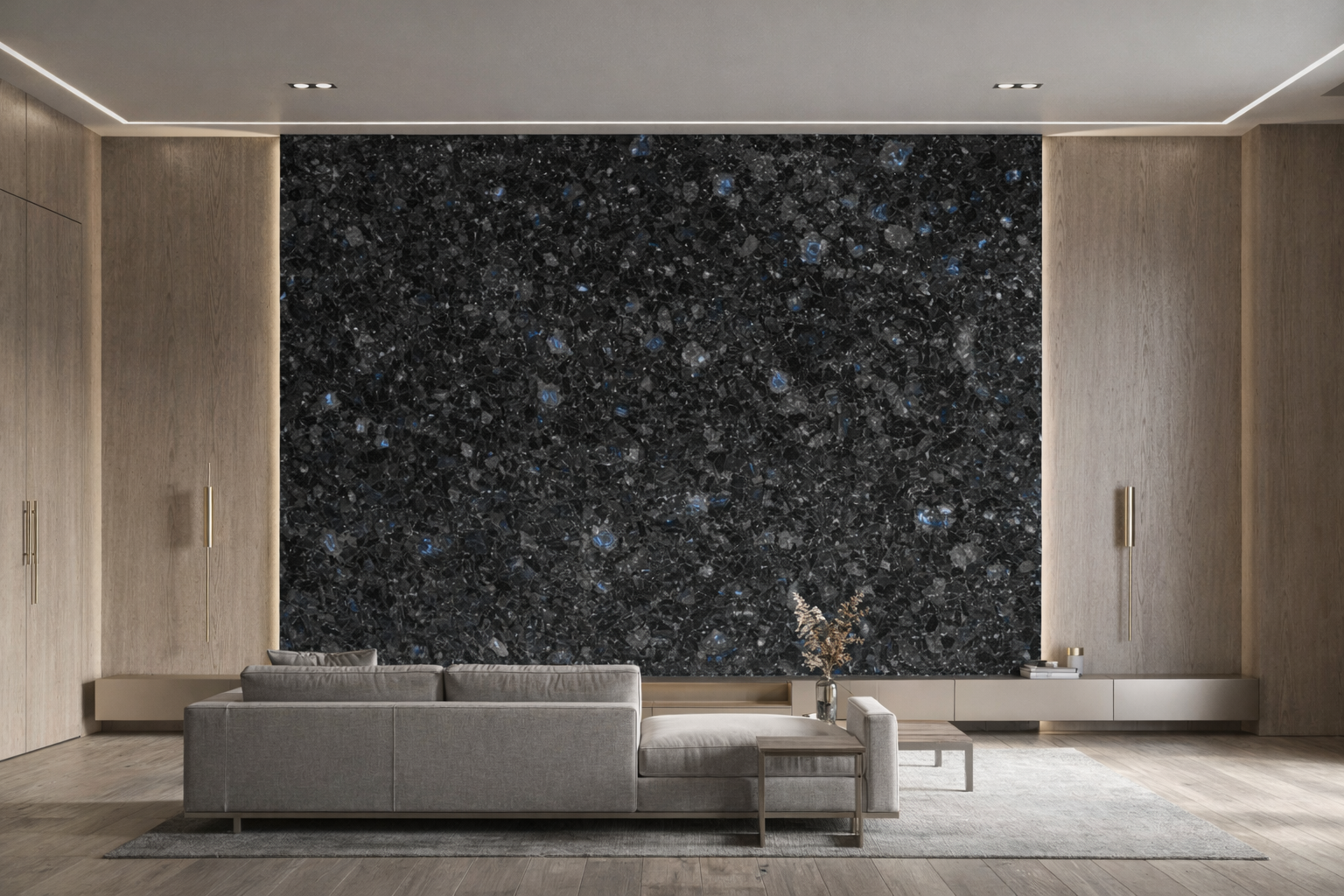 Labradorite Accent Wall: A Striking Interior Design Element