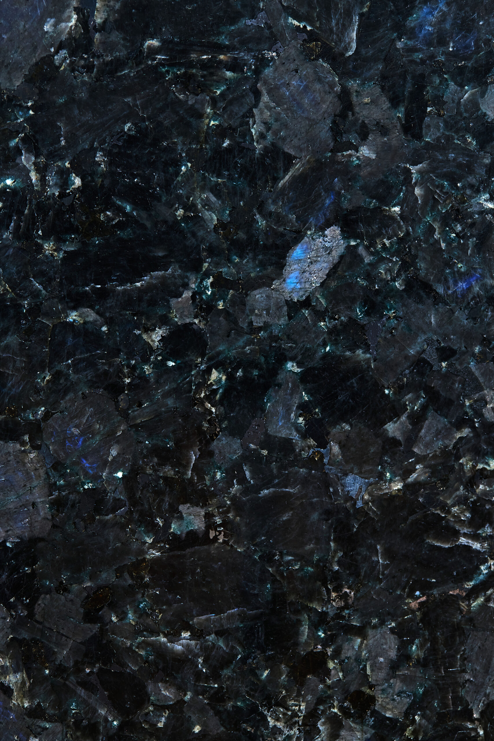 Volga Blue labradorite texture with natural labradorescence and blue glow