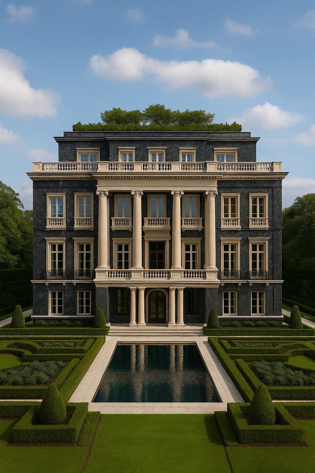 Premium natural stone facade for international architectural projects