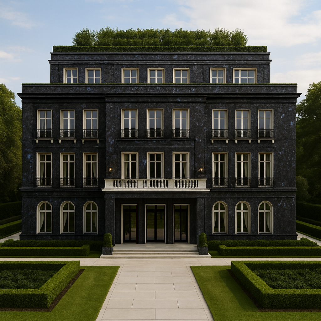 Чорний камінь для фасаду — архітектура нового покоління