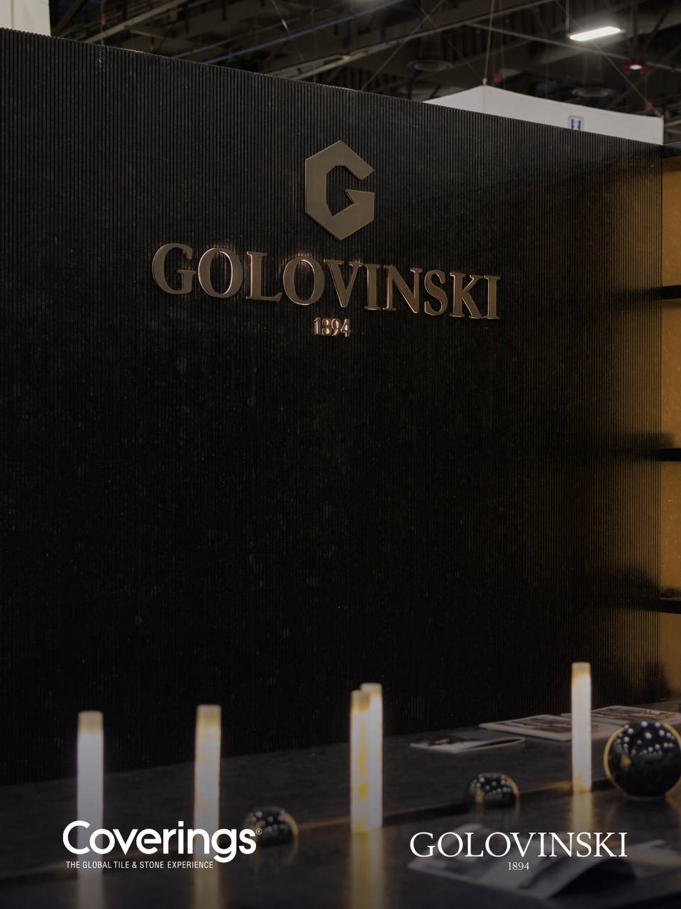 Golovinski booth at Coverings 2026, Day 1 atmosphere