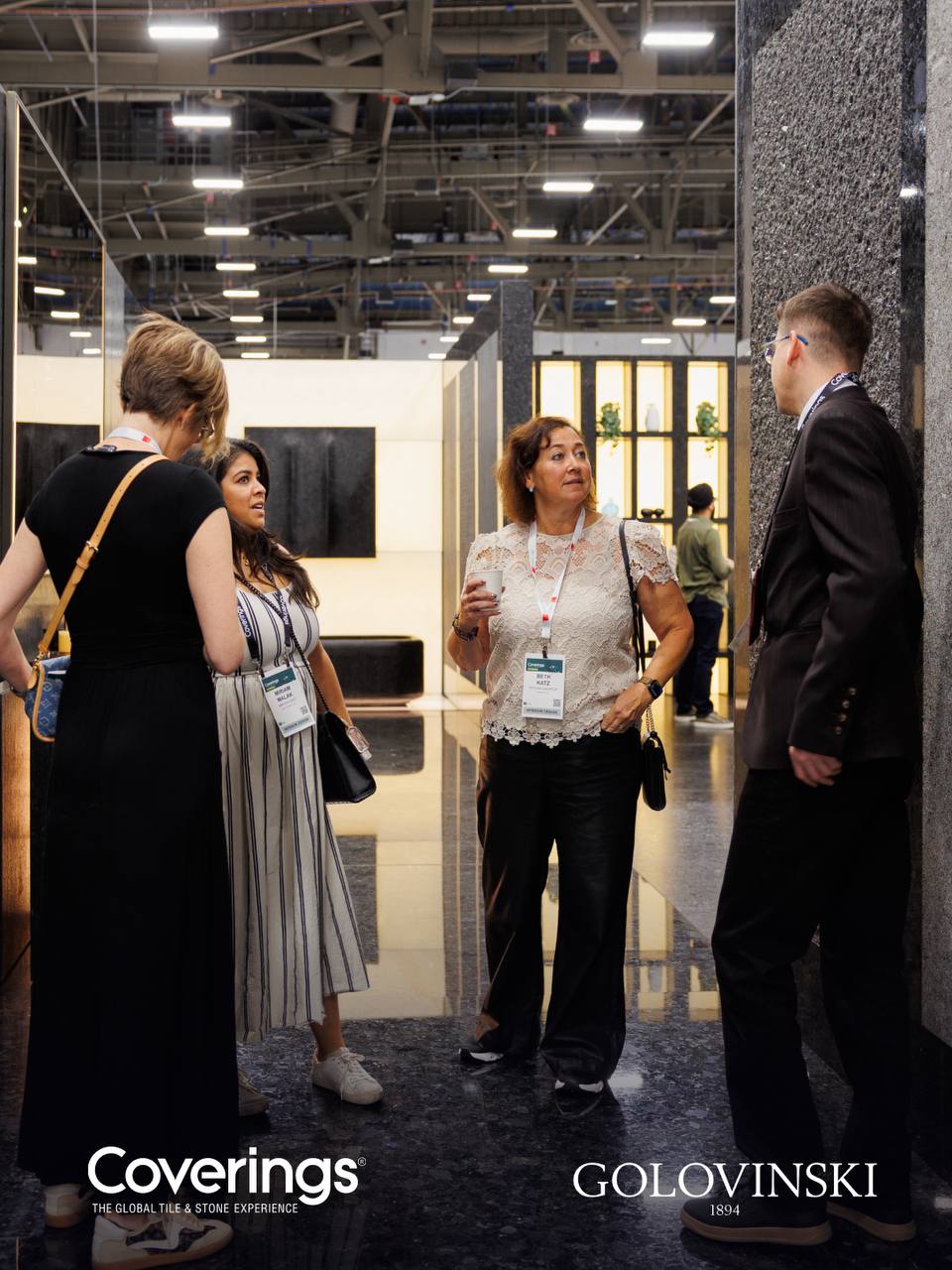 Visitors at the Golovinski Booth 8131 at Coverings 2026