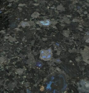 Brushed finish of Golovinski Labradorite close-up