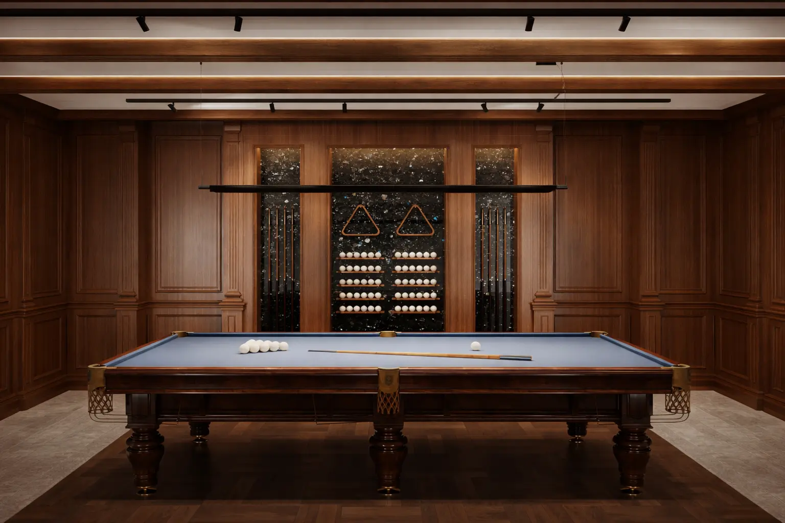 black natural stone labradorite in luxury interior design