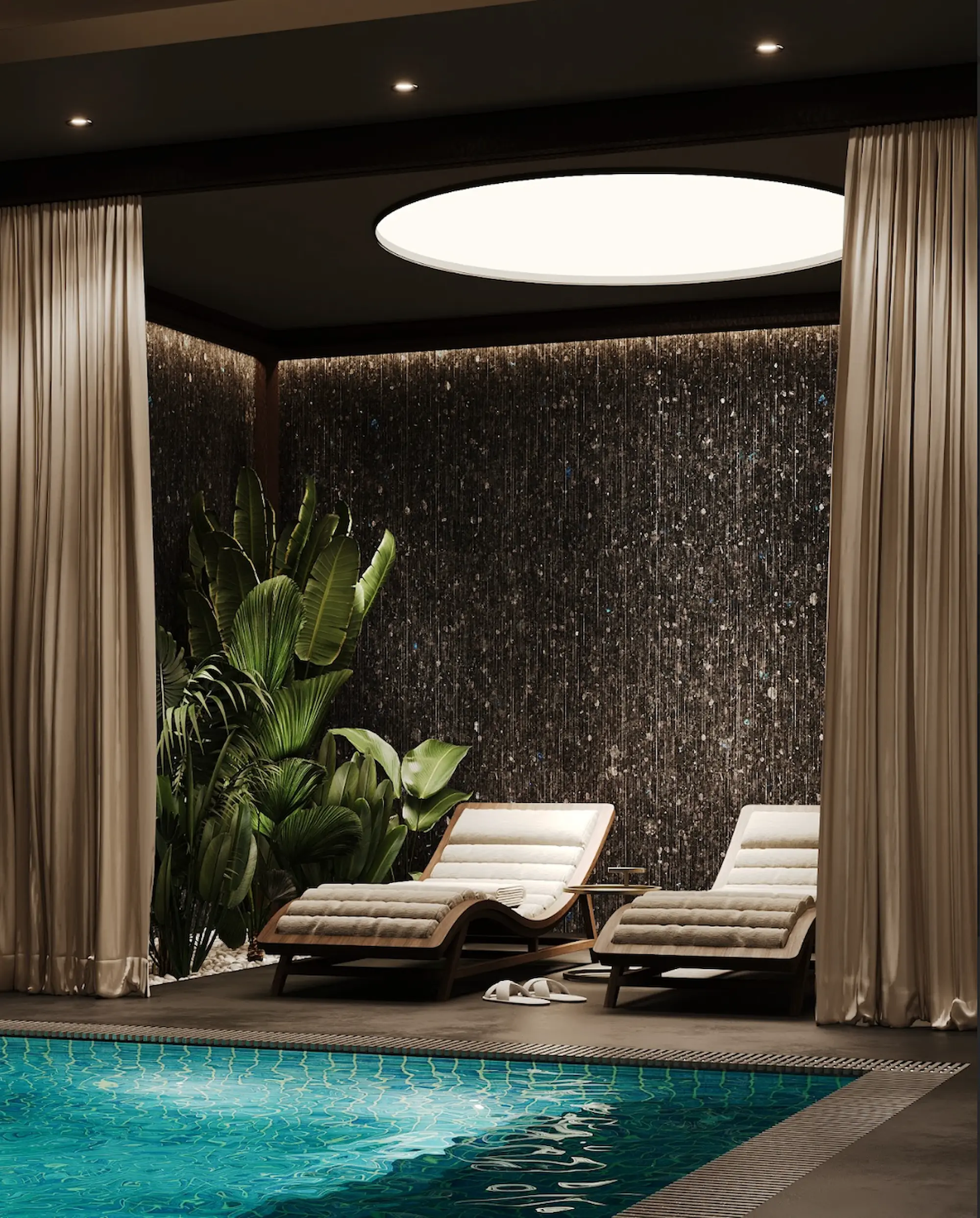 Labradorite SPA space with pool in a premium private interior