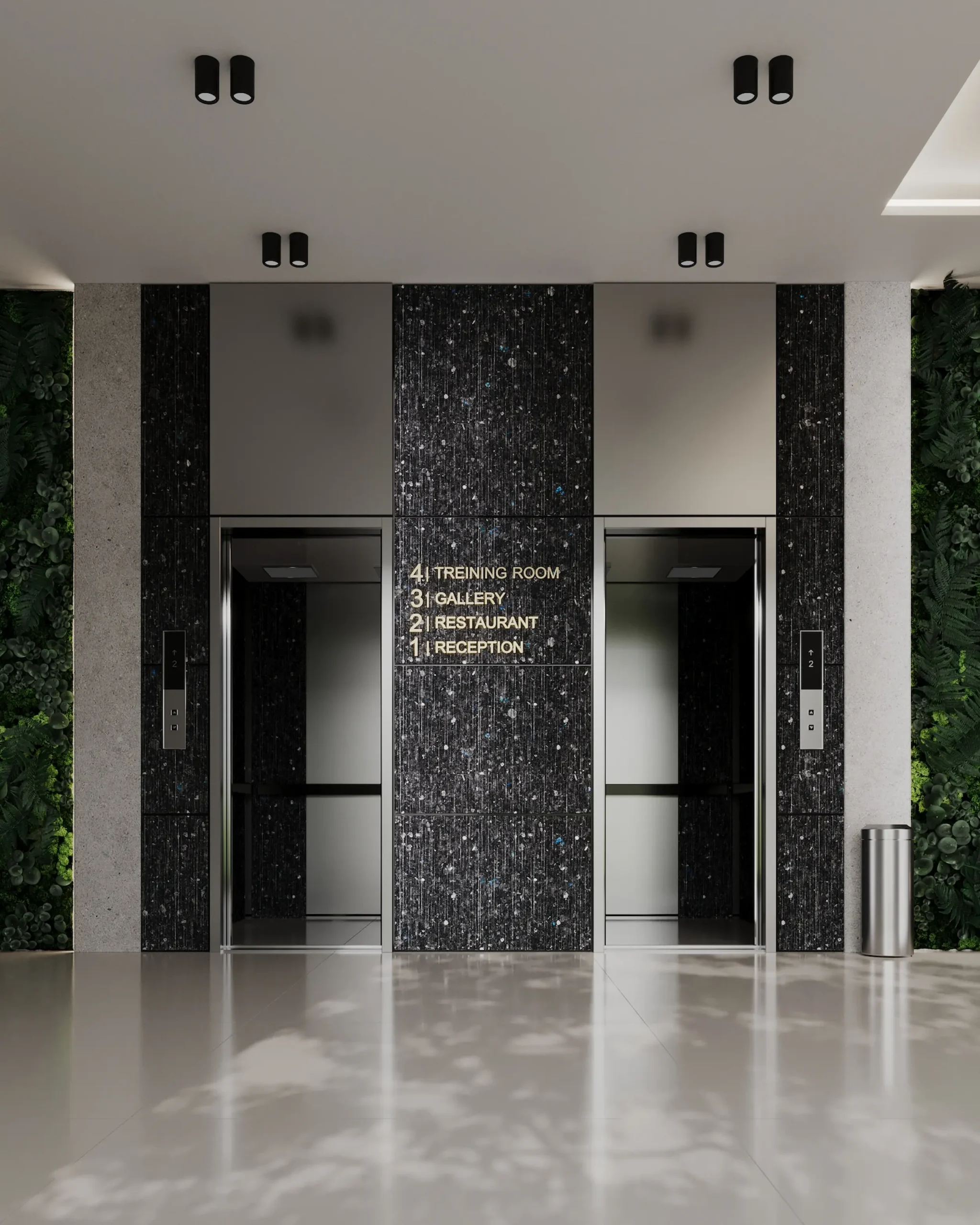 Golovinski black stone elevator zone