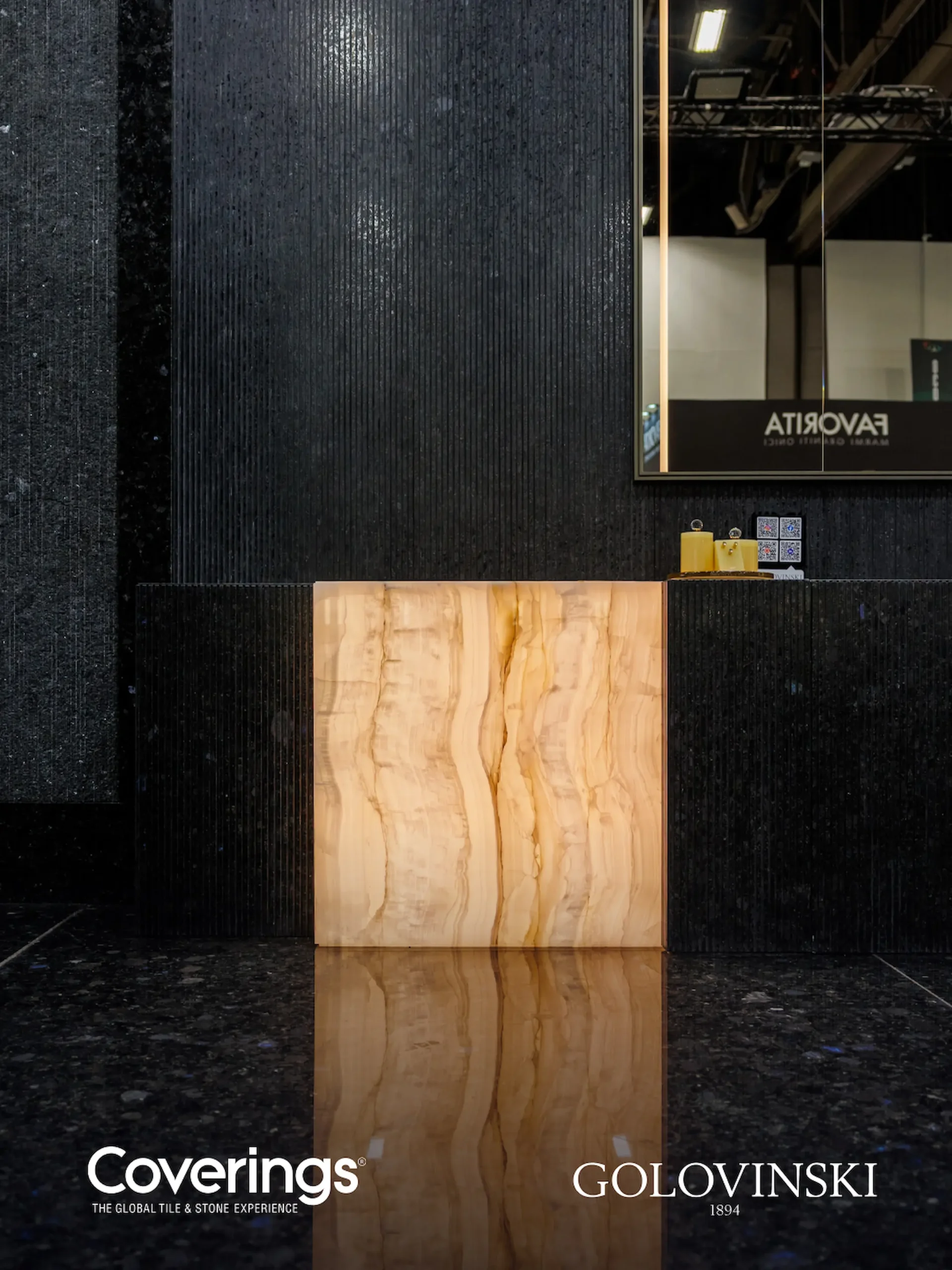 Detail of the Golovinski booth at Coverings 2026