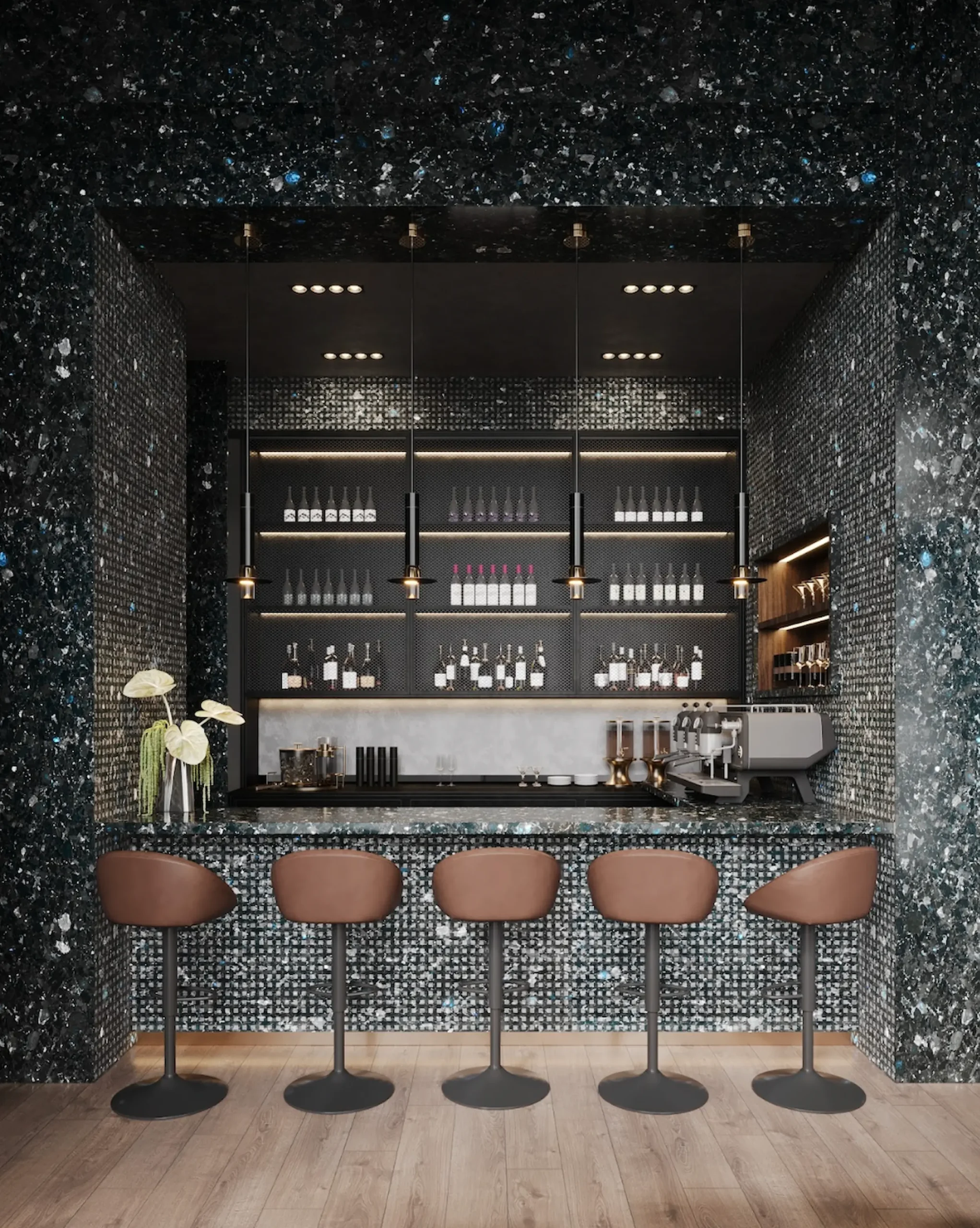 Коктейль-бар із чорного каменю Golovinski