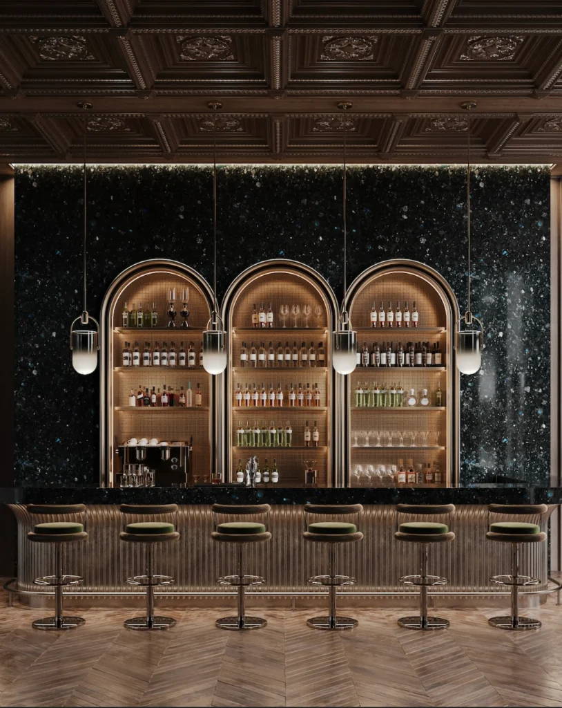DARK BAR WITH ARCHED NICHES