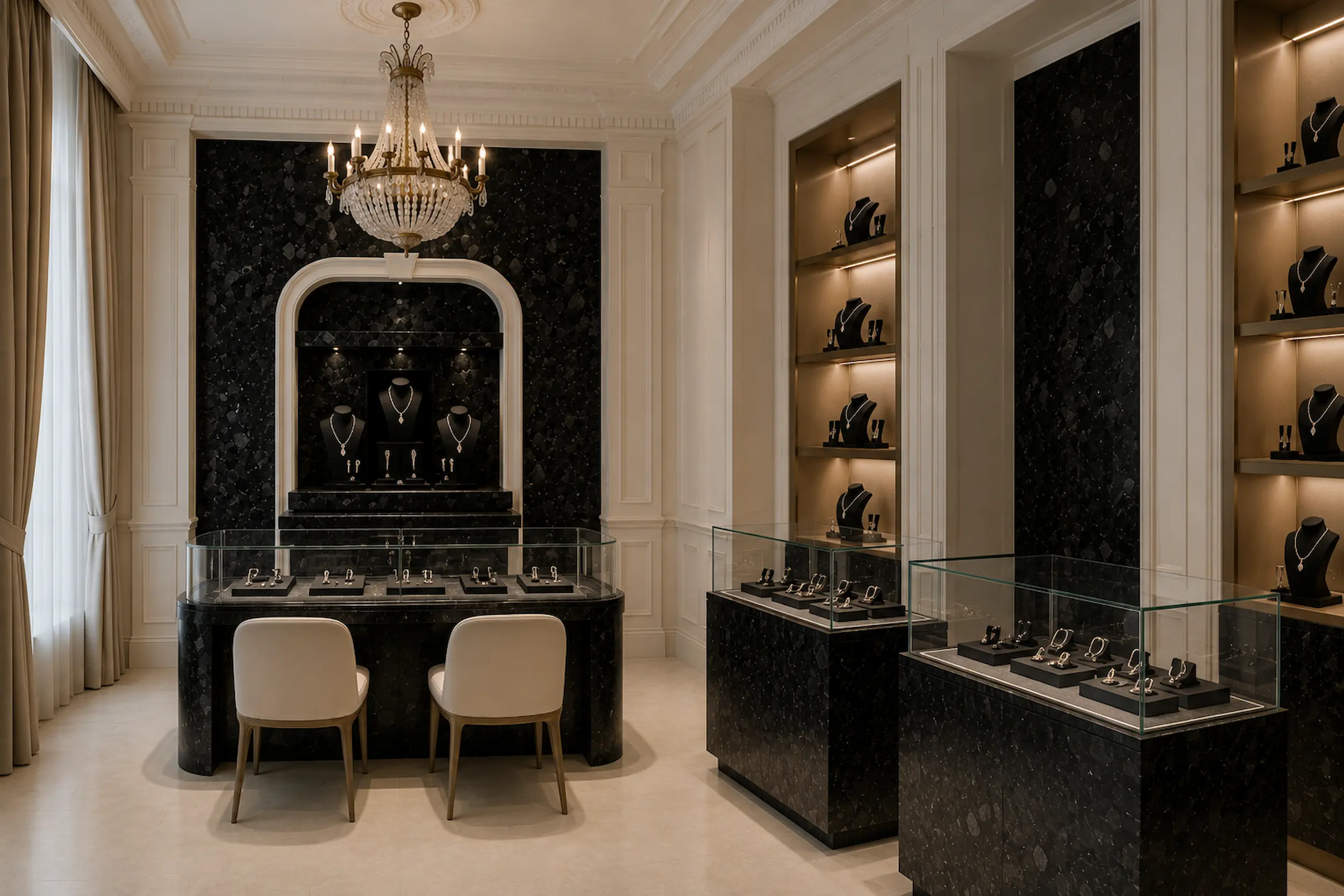 Black Stone in Retail and Boutiques: Material That Speaks for the Brand